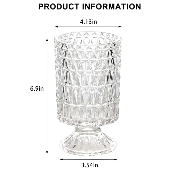Glass Flower Vase for Modern Decorative Plants and Flower for Table Centerpiece Decoration (10x18 cm)