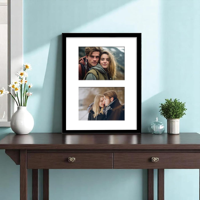 Photo Frame Collage 13x18 cm Photos Display 2 Openings Wall Mounting Photo-Frame (31x39 cm)