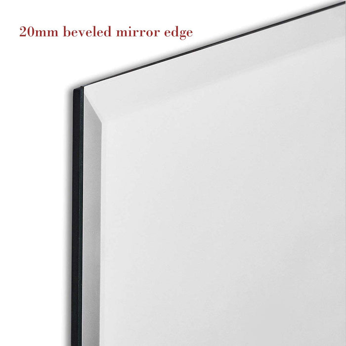 Frameless Beveled Glass Wall Mirror for Bathroom, Wall Mirrors ( Color Silver )