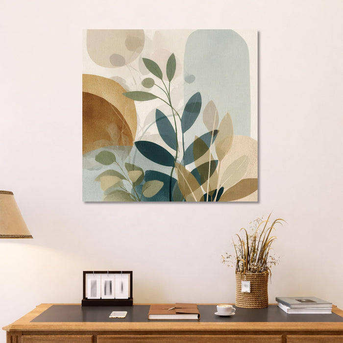 Abstract Botanical Stretched Canvas Wall Art Painting For Living room ...