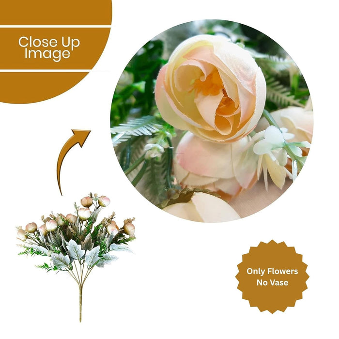 Art Street Artificial White Rose Flowers Bunch