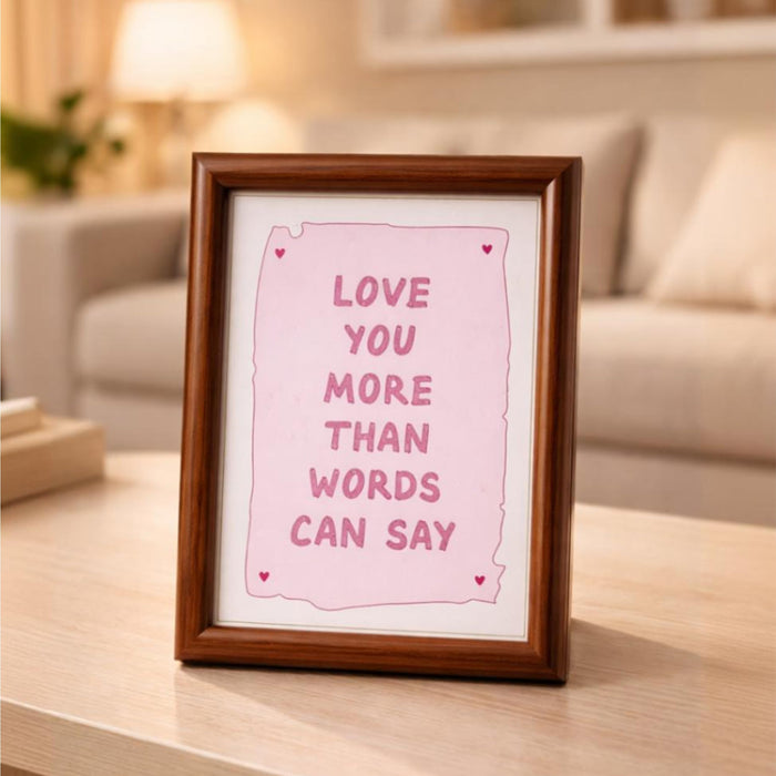 Greeting Card Photo Frame for Couples, Wooden Double Folding Love Photo Frame with Clip, Valentine’s Day Romantic Gift for Boyfriend, Girlfriend, Anniversary Wedding (5.2 x 7.2 Inch, Brown)