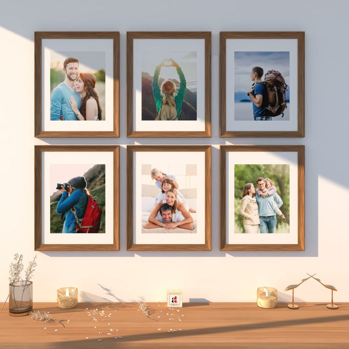 Premium White Photo Frame Set of 6 for Living Room | Classic Wooden Picture Frames for Photos, Artwork & Kids Room | Wall Décor (8x10 Inch)