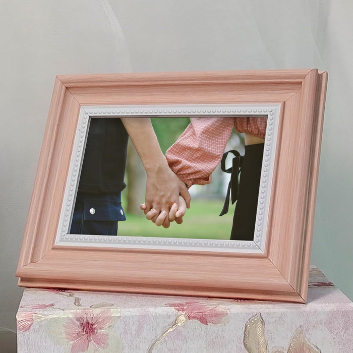 Photo Frame for Table, Plexi Glass, Engineered Wood Photo Frame (Pink)