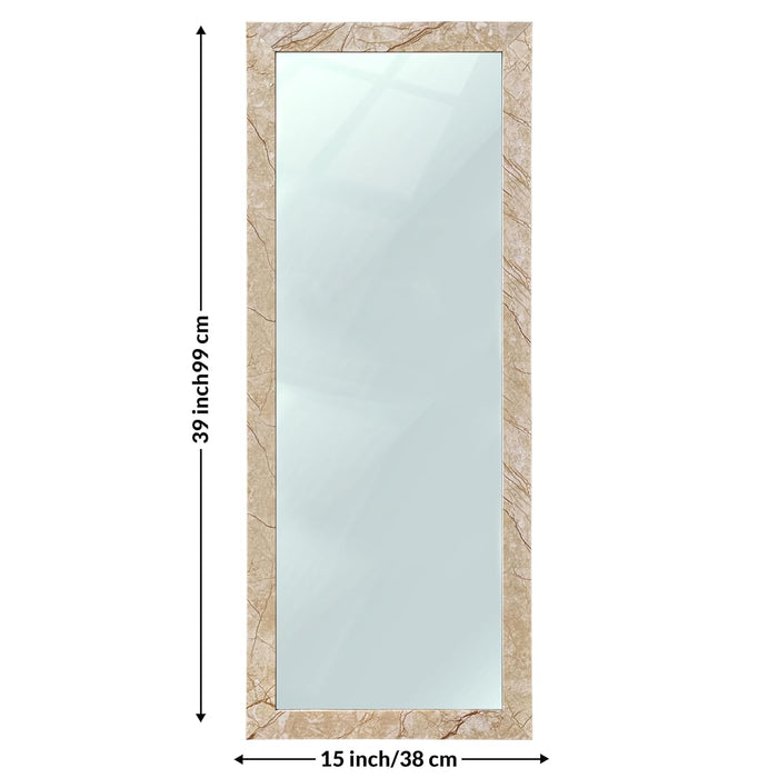 Bathroom Wall Mirror, Black Wall Mount Rectangular Makeup Mirror, Decorative Looking Glass with Frame Inner Size 12x36 Inch Outer (15x39 Inch)