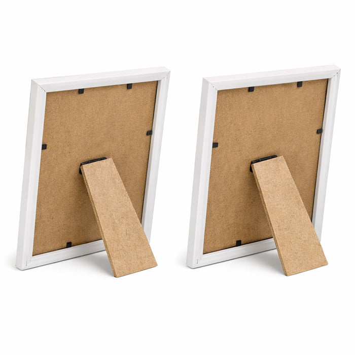 Art Street Picture Table Photo Frame Set of 2 for Bedroom, Tabletop Frames with Stand, Modern Farmhouse Photo Frames for Couples, Weddings, Home Decor, Portrait or Landscape Display (Beige, 4x6 Inch)