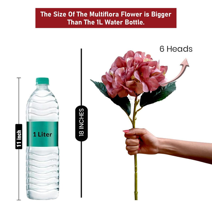 Art Street Artificial Pink Hydrangea Flower Stick for Vases| Faux Flowers|
