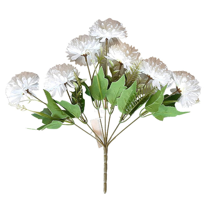 Art Street Artificial Flower Bunch| Silk White Hydrangea Flower for Home|