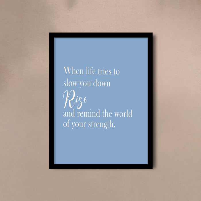 Motivational Quote Wall Art Set of 3 Framed Prints | Rise Achieve Shine Inspirational Wall Décor for Living Room, Bedroom & Office, 23x32 cm