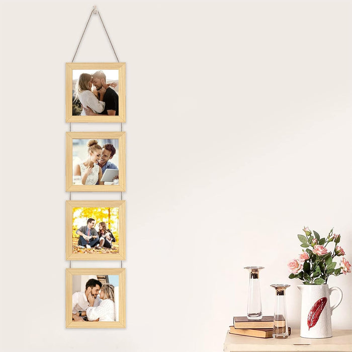 Set of 4 Hanging Picture Frame For Home and Office Decoration (Size 5"x5" )