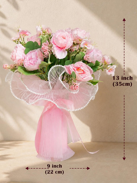Art Street Artificial Pink Rose Flower Bouquet for Home Décor