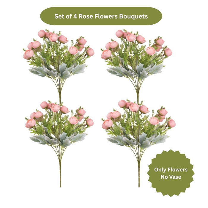Art Street Artificial Pink Rose Flowers Bunch