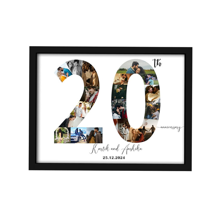 Customized and Personalize Anniversary Gift with Date for the special people in your life | Anniversary Customized Photo with Frame (13x18 Inch)