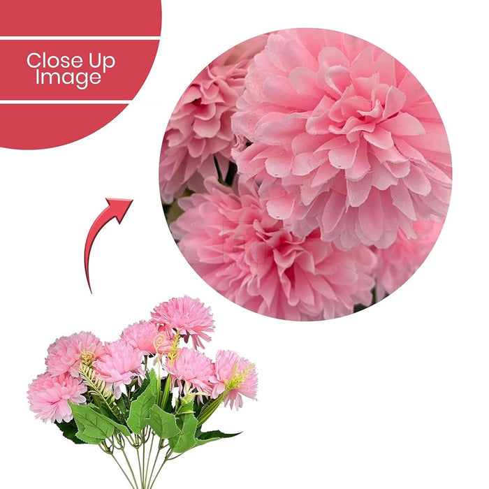 Art Street Artificial Flower Bunch| Silk Pink Hydrangea Flower for Home|