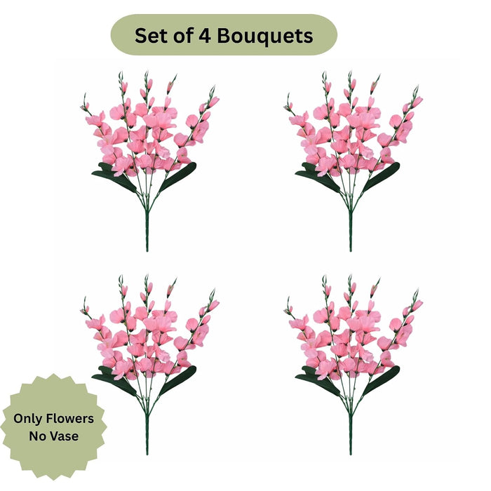 Art Street Artificial Gladiolus Flower Bunch for Vase, for Home Décor Table Placement Office Desk,