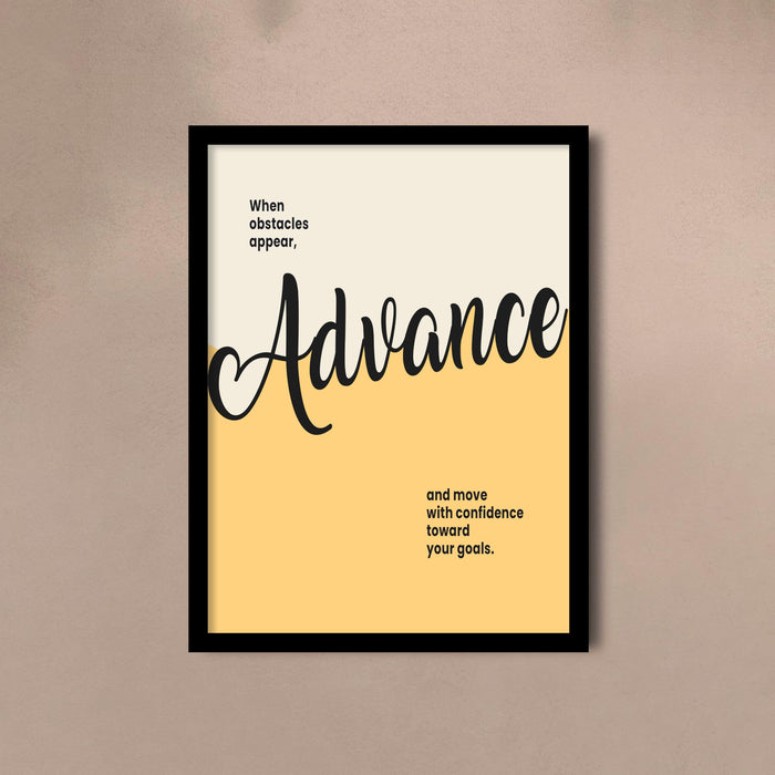 PAINTINGMANTRA Motivational Quote Wall Art Set of 6 Framed Prints | Mindset Balance Consistency Success Wall Décor for Home, Office & Study Room, 23x32 cm