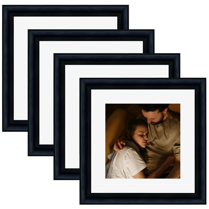 Art Street Set of 4 Individual Couple Photo Frame/Wall Hanging for Home Décor - (Cave White, Size 8x10 Inch)