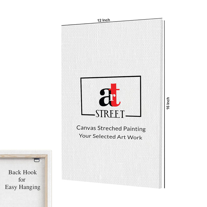 Art Street Stretched on Frame Modern Art Print The Start Is What Stops Most People Motivational Poster For Room Decoration (Set Of 1, 12x16 Inch)