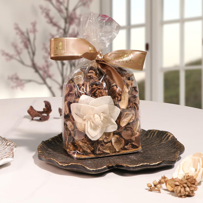 Diwali Gift Hamper Box with Table Lamp, Vanilla Scent Potpourri and Tray, Friends and Relatives (Pack of 3)