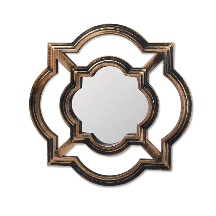 Art Street Beautiful Large Mirror for Bathroom,Livingroom Wall Mirror,Decorative in Round Shape (Brown, 10x10 Inch)