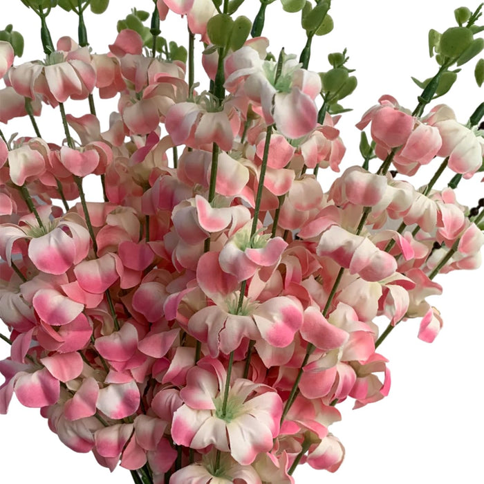 Art Street Artificial Pink Cherry Blossom Flower Bunch for Table Indoor Home Decoration |Valentine Day, Christmas Day, New Year Decor | Pack of 2|16 Stems, Size: 18.5 Inch (Without Pot)