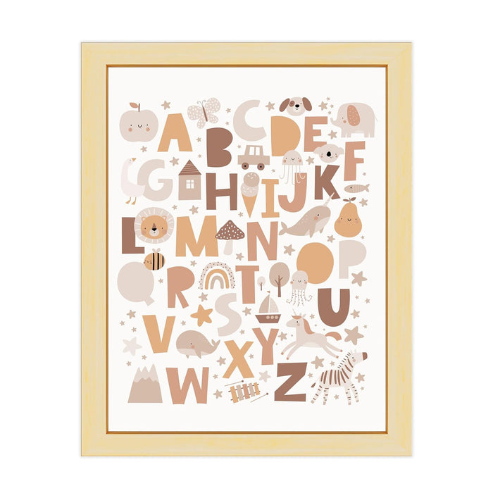 Art Street ABC Alphabet With Animal Art Print for Kids Room Decoration (Set of 1, 12.7x17.5 Inch, A3)