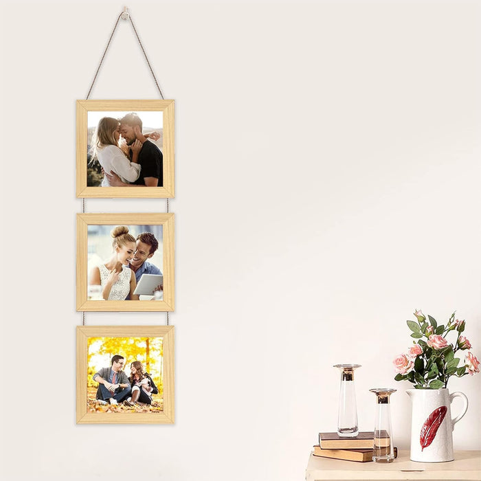 Set of 4 Hanging Picture Frame For Home and Office Decoration (Size 5"x5" )