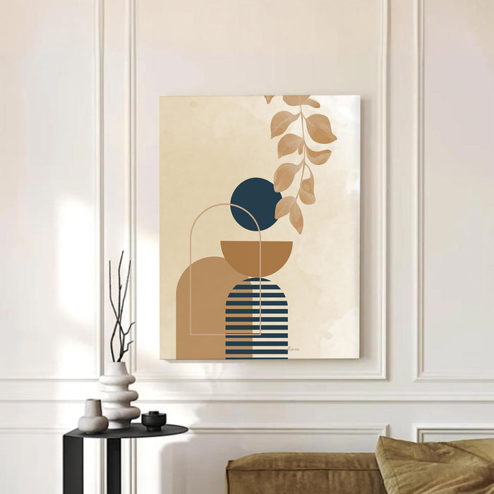 Abstract modern face Stretched Canvas Wall Art Modern Boho Illustration Painting for Home & Office Wall Decor, (16x22 Inch)