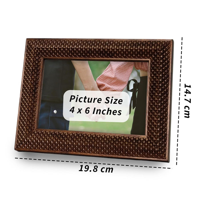Photo Frame for Table, Plexi Glass, Engineered Wood Photo Frame.