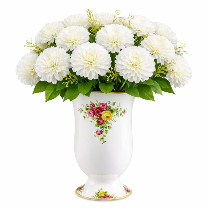 Art Street Artificial Flower Bunch| Silk White Hydrangea Flower for Home|