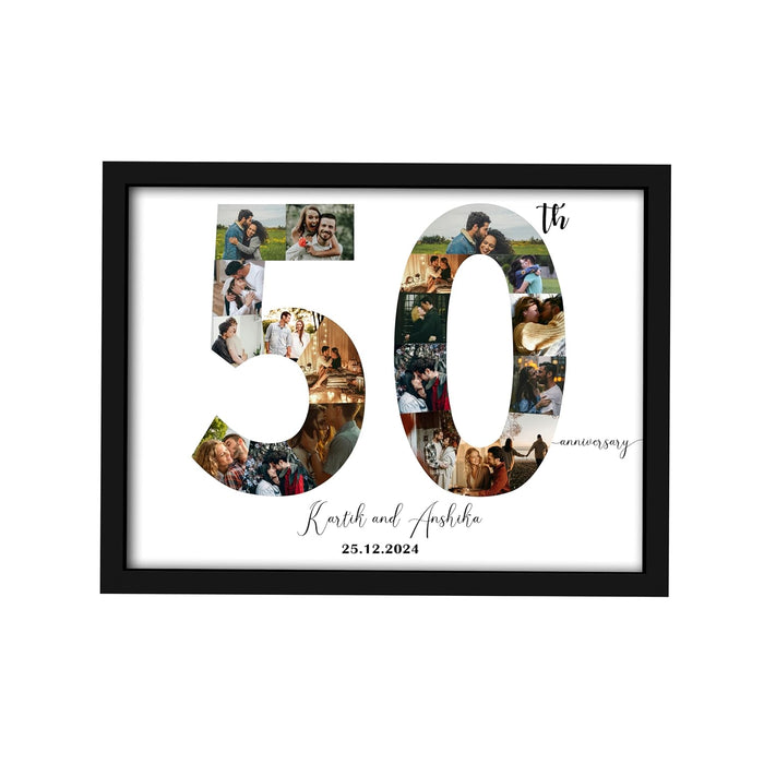 Customized and Personalize Anniversary Gift with Date for the special people in your life | Anniversary Customized Photo with Frame (13x18 Inch)