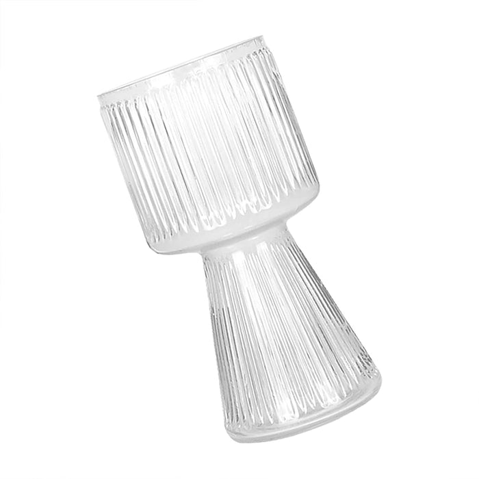 Glass Flower Vase for Modern Decorative Flower and Plants for Table Centerpiece Decoration (10x19 cm)