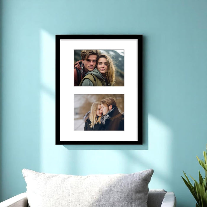 Photo Frame Collage 13x18 cm Photos Display 2 Openings Wall Mounting Photo-Frame (31x39 cm)