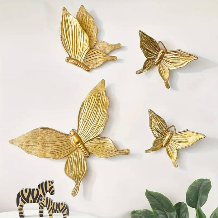 Art Street Inspirational Butterfly Raisin Wall Décor Decorative (Set of 4, Brown)