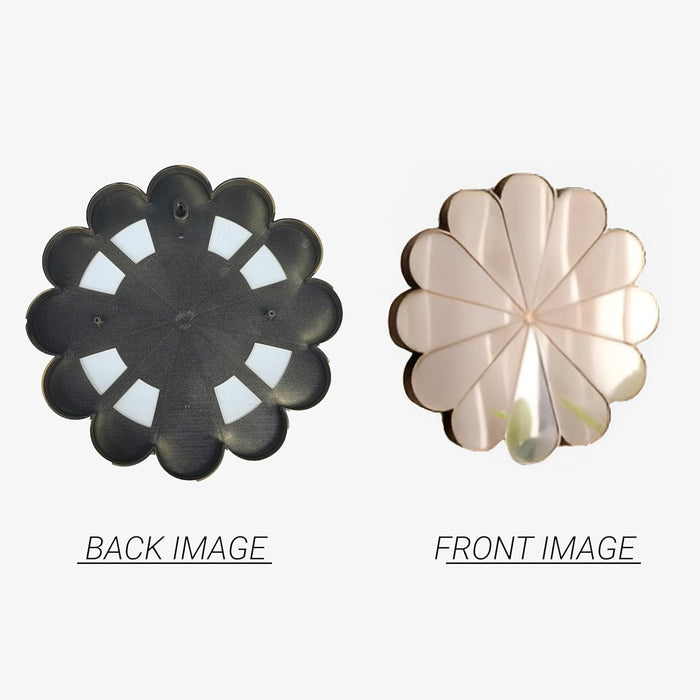 Bronze Decorative Wall Mirrors 2 Piece Daisy Mirror Set, Floral Petal Design, Compact Size, Wall-Mount Ready 24x24 cm