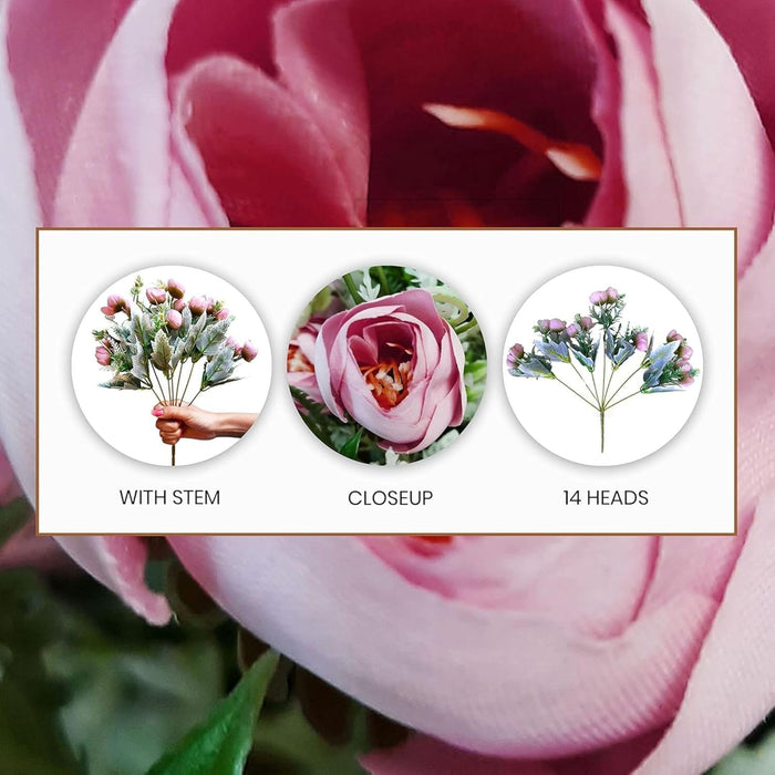 Art Street Artificial Pink Rose Flowers Bunch