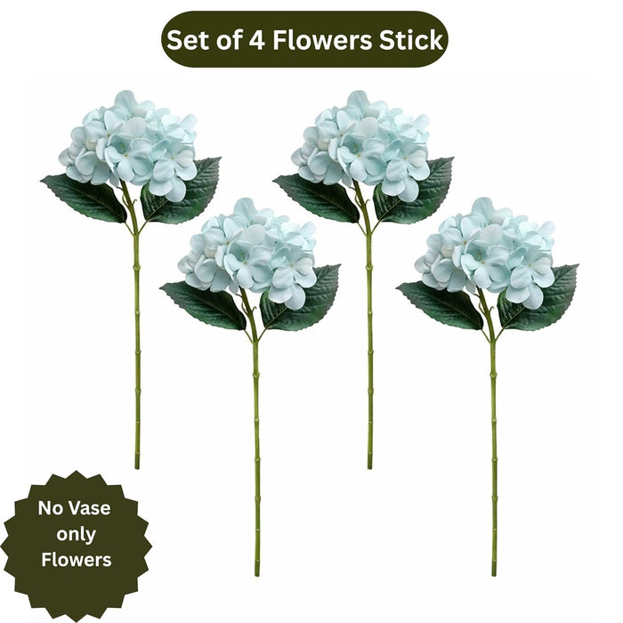 Art Street Artificial Blue Hydrangea Flower Stick for Vases| Faux Flowers|