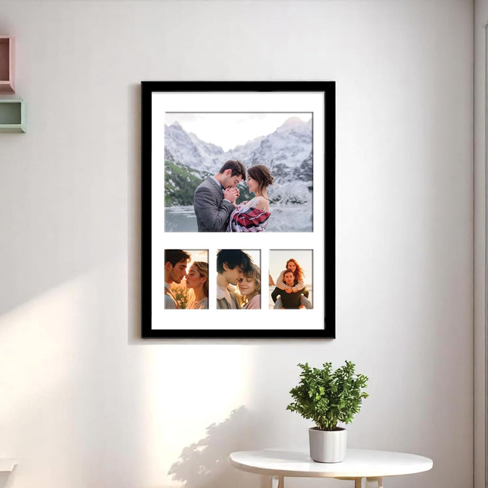 Photo Frame Collage 20x25, 7x10 cm Photos Display 4 Openings Wall Mounting Home Décor Photo-Frame (34x44 cm)