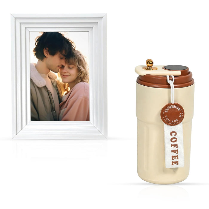 Art Street Rakshabandhan Gift Hamper Set for Brother | Premium Coffee Tumbler with Lid, 4x6 Inch Photo Frame & Reusable Acrylic Daily Planner with Marker