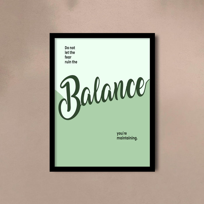 PAINTINGMANTRA Motivational Quote Wall Art Set of 6 Framed Prints | Mindset Balance Consistency Success Wall Décor for Home, Office & Study Room, 23x32 cm