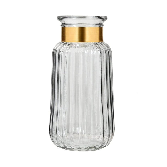 Glass Flower Vase for Modern Decorative Flower and Plants for Table Centerpiece Decoration (Blue, 11x22 cm)