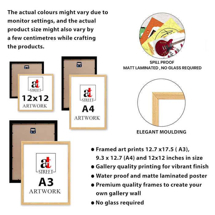 Animals Botanicals traditional Indian Art Wall Art Print Paintings, Set of 7 | Digital Framed Painting | 30x42, 21x30, 30x30 cm