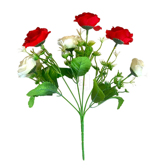 Artificial Flower Bunch Rose Silk 6 Head Flower, Flowers for Home, Bedroom, Living Room & Office Decoration