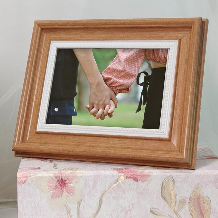 Photo Frame for Table, Plexi Glass, Engineered Wood Photo Frame (Brown)