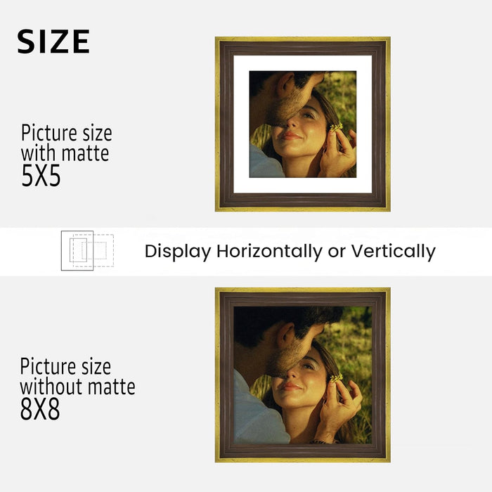 Wooden Cave Design Photo Frame Set of 9 | Black Picture Frames for Photos, Artwork & Certificates | Wall Décor for Living Room & Home (11x14 Inch)