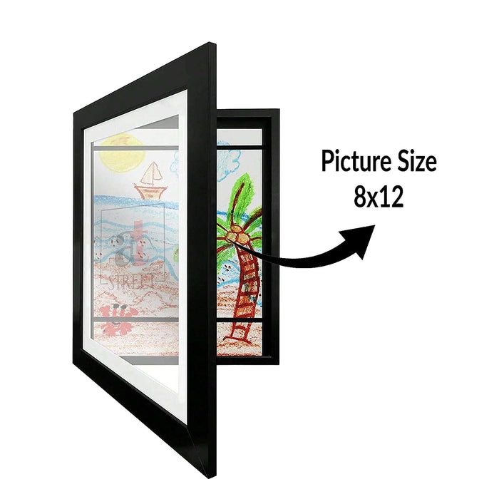 Art Street A4 Children Picture Frame Rectangle Replaceable Utility Frame & Easy Swappable Art Frame Home Décor For Kids Drawing Art Projects ( Size 8x12 inch)