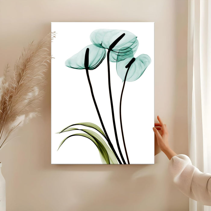 Beautiful Floral Transparent Flower Canvas Paintings Wall Art Posters Prints Living Room Home Décor, Design By Albert Koetsier (Size - 16x22 Inch)