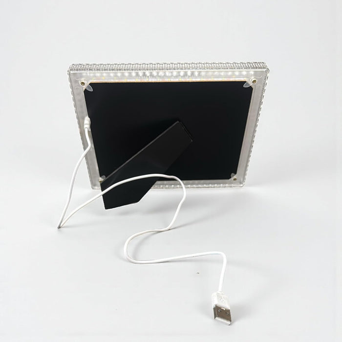 Art Street Happy Birthday Led Couple Photo Frame with Rectangle Mat, Table Top LED Photo Frame, Size: 4x6 Inch