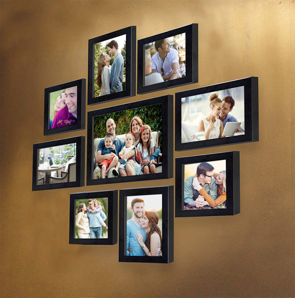 Art Street Individual Black Wall Photo Frames Set For Home decoration.