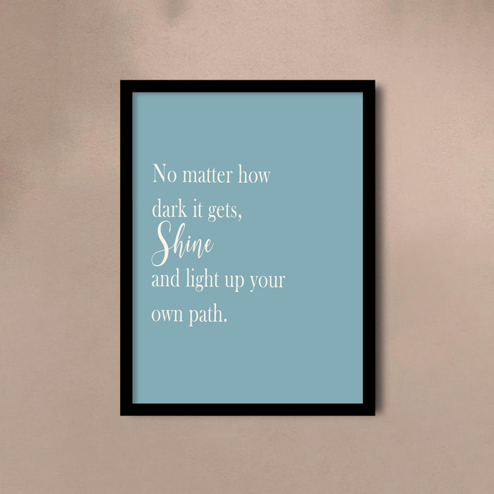 Motivational Quote Wall Art Set of 3 Framed Prints | Rise Achieve Shine Inspirational Wall Décor for Living Room, Bedroom & Office, 23x32 cm